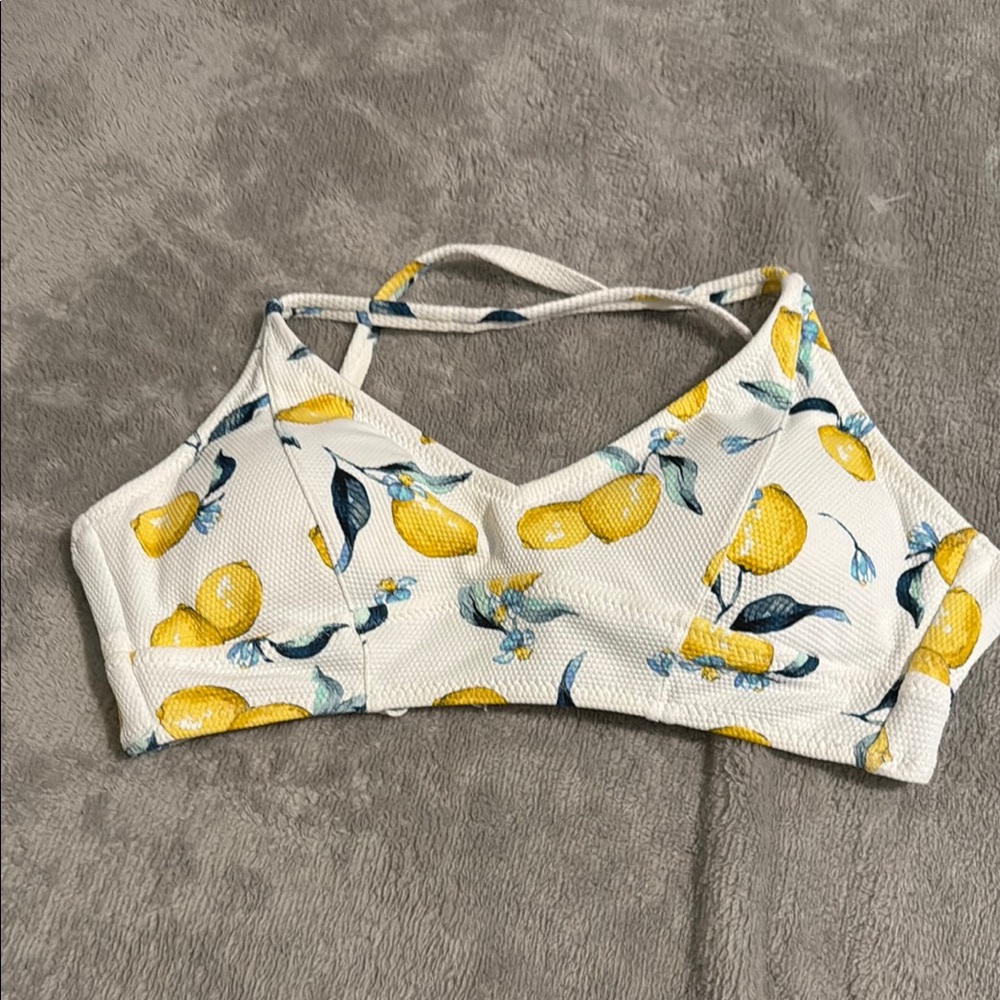 Jessica Simpson Lemon Print Bikini Top